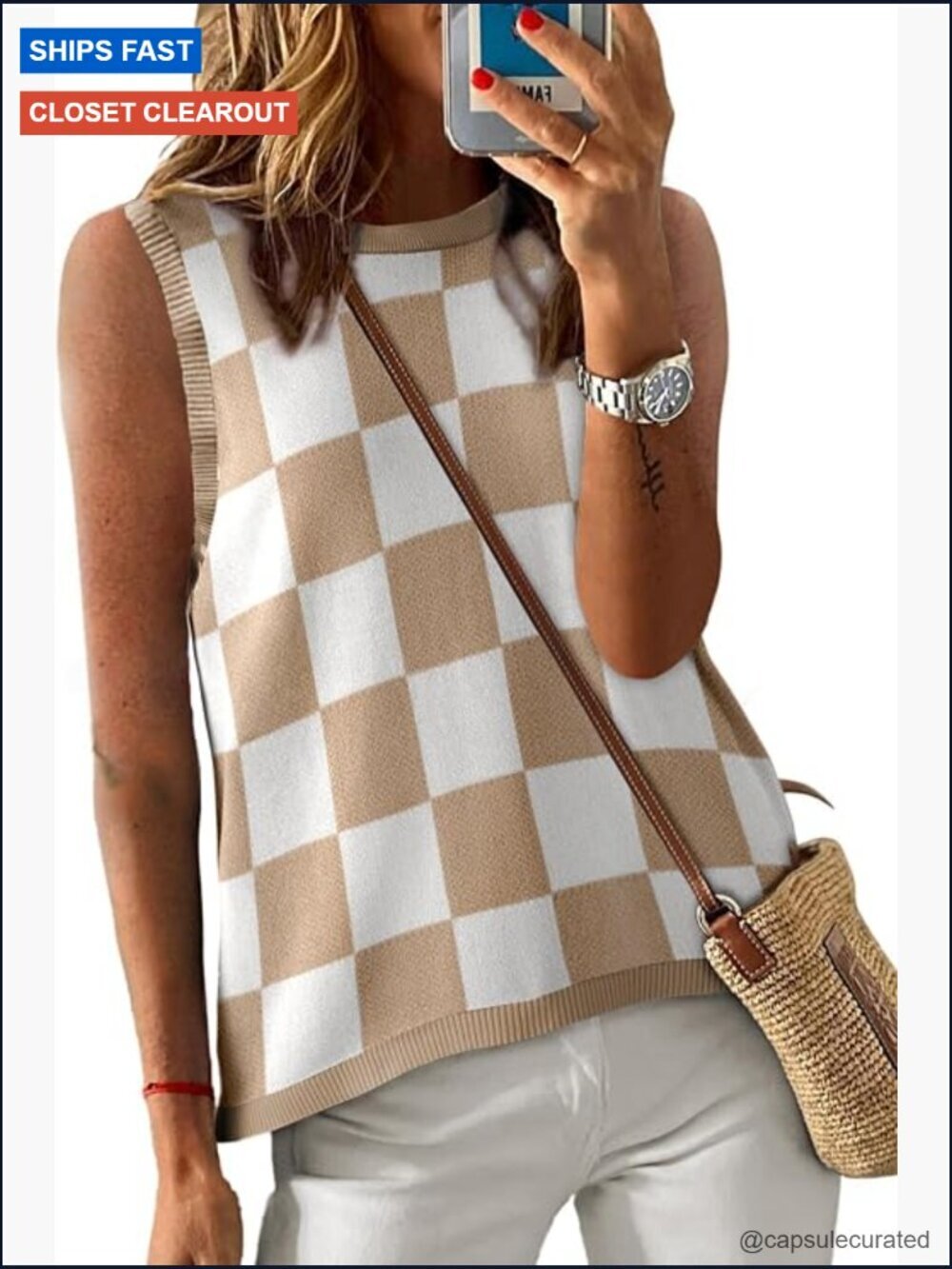 Loose Striped High Low Tank Top Sleeveless Knit Cami Blouse